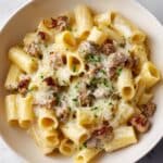 Ultimate Loaded Cheeseburger Alfredo Pasta Recipe