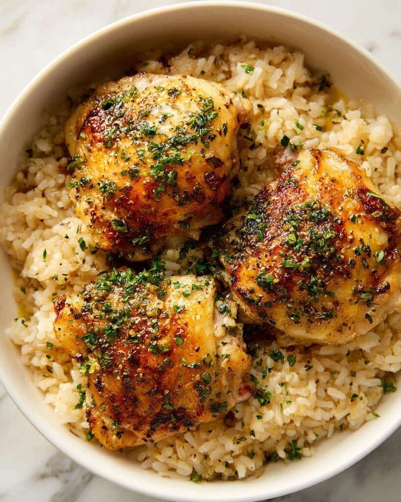 Slow Cooker Lemon Herb Chicken and Rice Recipe