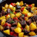 Garlic Butter Steak Bites with Herb Potatoes Recipe
