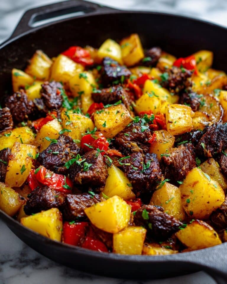 Garlic Butter Steak Bites with Herb Potatoes Recipe