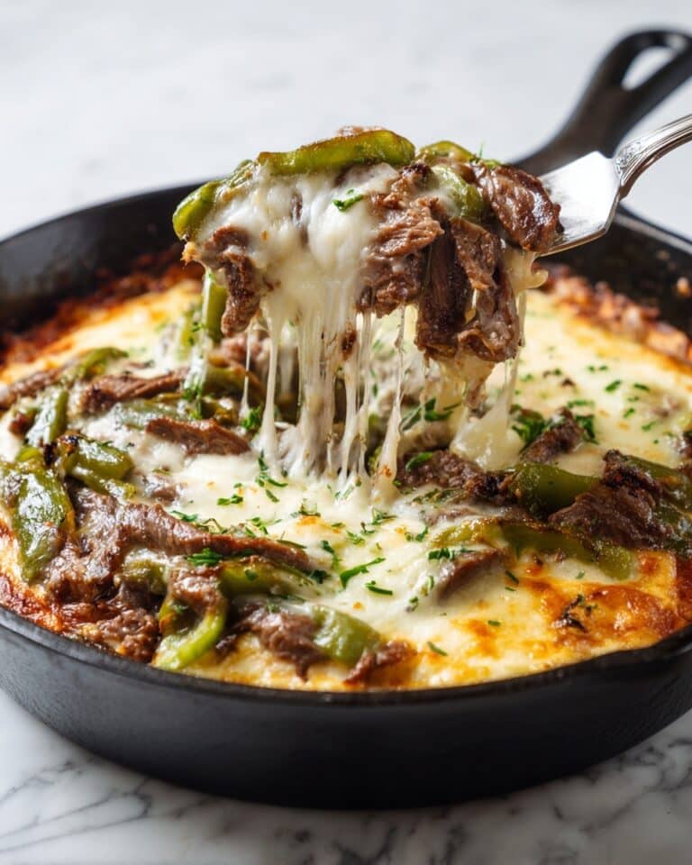 Creamy Keto Philly Cheesesteak Skillet Recipe