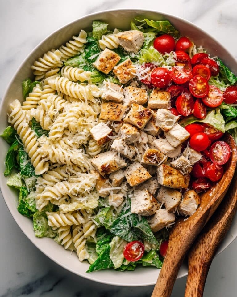 Easy Chicken Caesar Pasta Salad Recipe