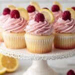 Lemon Cupcakes with Raspberry Buttercream Frosting Recipe