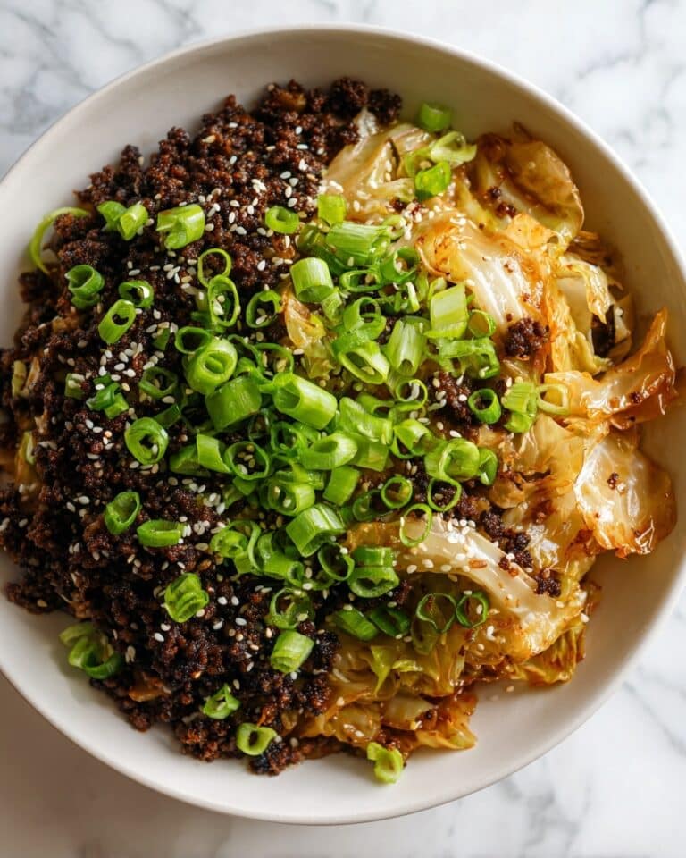 Low-Carb Mongolian Ground Beef and Cabbage Recipe