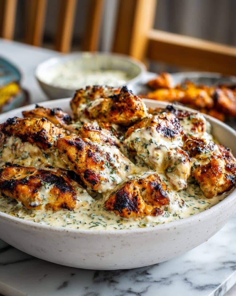 Turkish Chicken with Creamy White Sauce Recipe