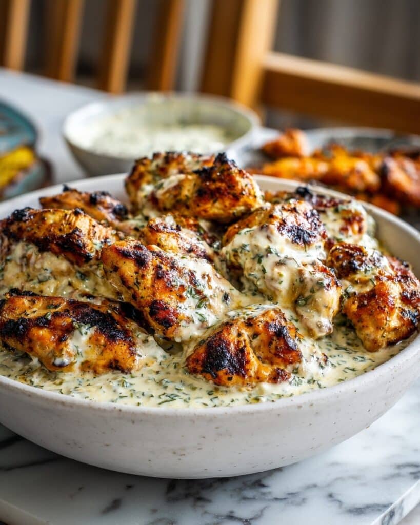 Turkish Chicken with Creamy White Sauce Recipe