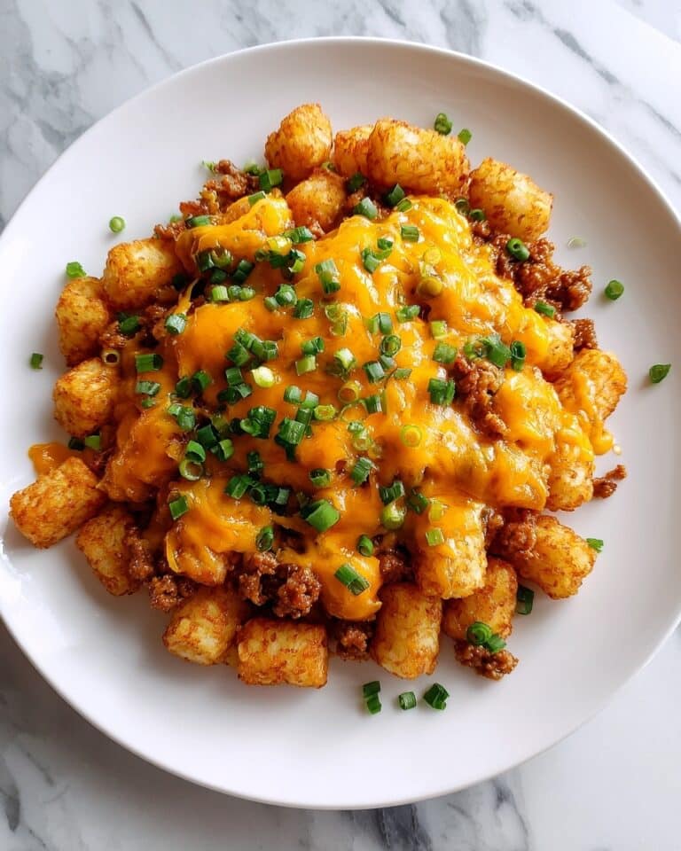 Tater Tot Casserole with Creamy Beef and Cheddar Recipe