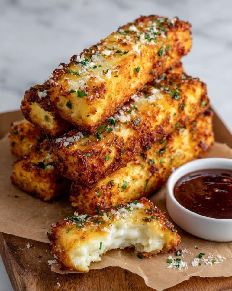 Crispy Sourdough Cheesy Breadsticks Recipe
