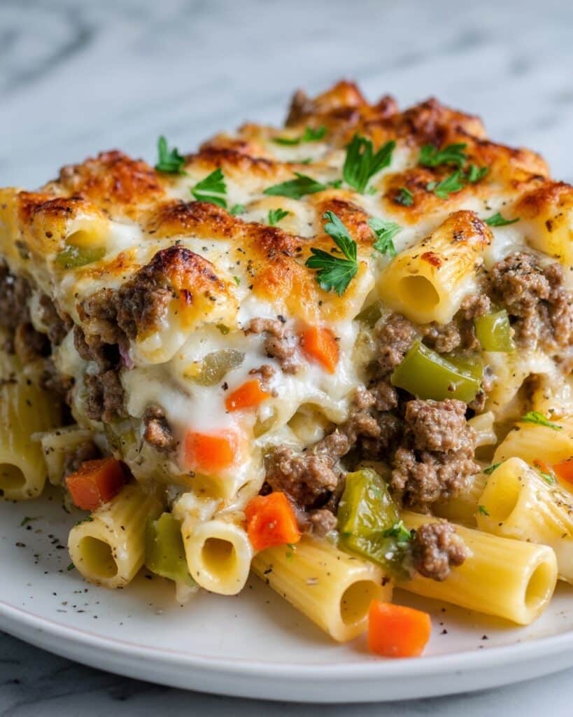Philly Cheesesteak Pasta Recipe