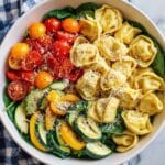 Summer Veggie Cheese Tortellini Recipe