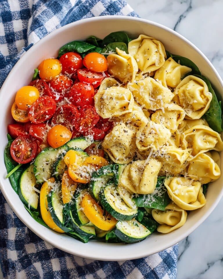 Summer Veggie Cheese Tortellini Recipe
