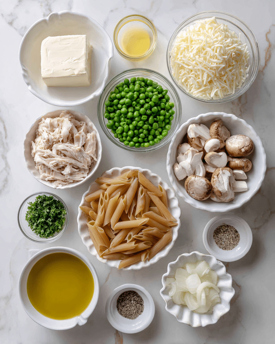 A white bowl holds a creamy green pasta with large tubular noodles coated in a bright green sauce. Small pieces of nuts and torn basil leaves are scattered on top, adding texture and color contrast. The bowl sits on a light green cloth on a white marbled surface, with a white fork with an orange handle placed next to it. The scene is bright and fresh, showing the pasta clearly. photo taken with an iphone --ar 4:5 --v 7