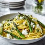 Fresh Spring Pasta with Creamy Lemon Ricotta and Asparagus Recipe