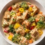 Cozy Savory Slow Cooker Creamy Garlic Chicken with Fresh Veggies Recipe