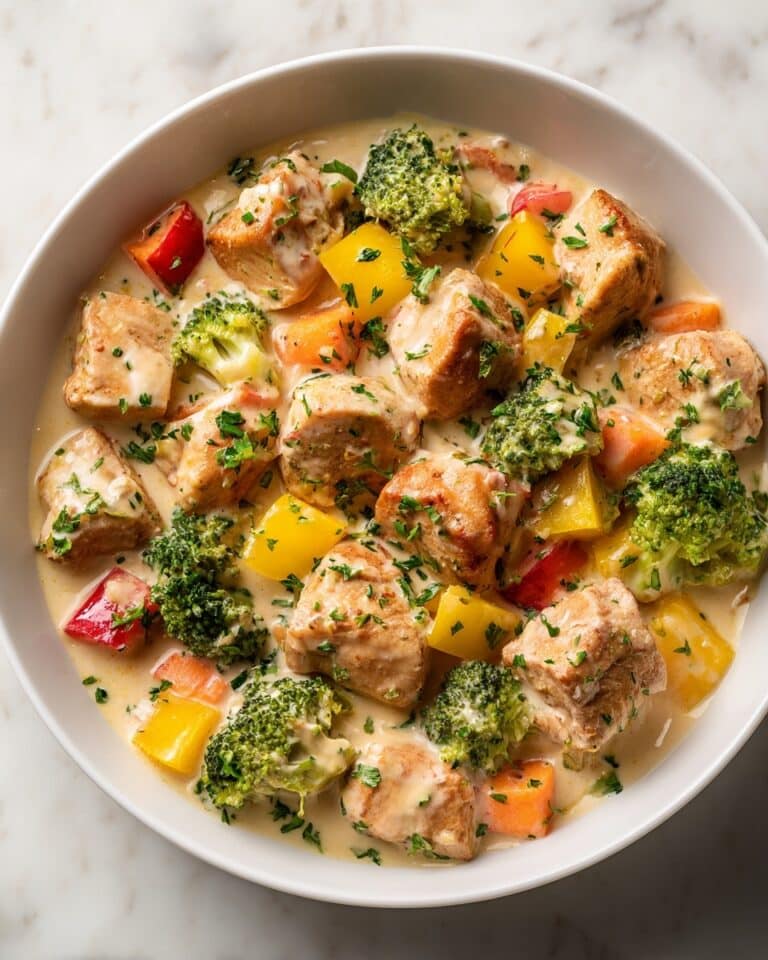 Cozy Savory Slow Cooker Creamy Garlic Chicken with Fresh Veggies Recipe