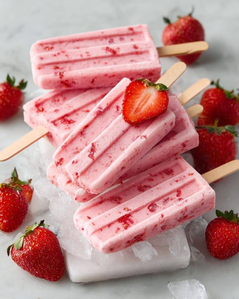 Delicious Strawberry Cream Popsicles: Guilt-Free Summer Bliss Recipe