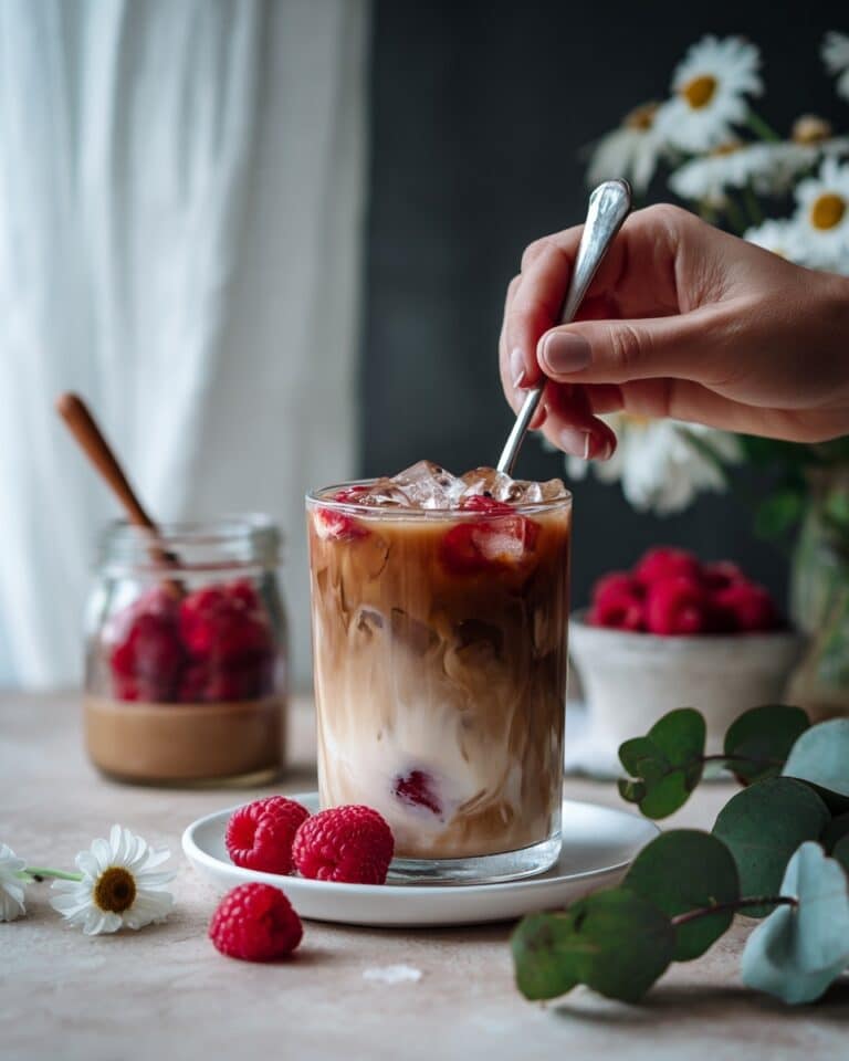 Pink Velvet Macchiato with Raspberry Milk and Cocoa Recipe