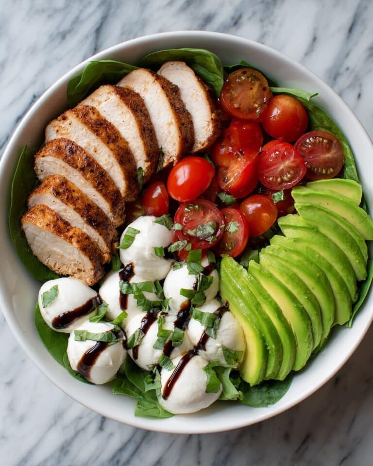 Baked Marinated Chicken Salad with Mozzarella and Balsamic Vinaigrette Recipe