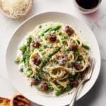 Creamy Pasta with Peas & Pancetta Recipe