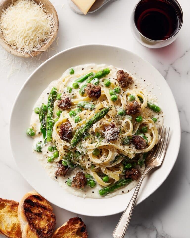 Creamy Pasta with Peas & Pancetta Recipe