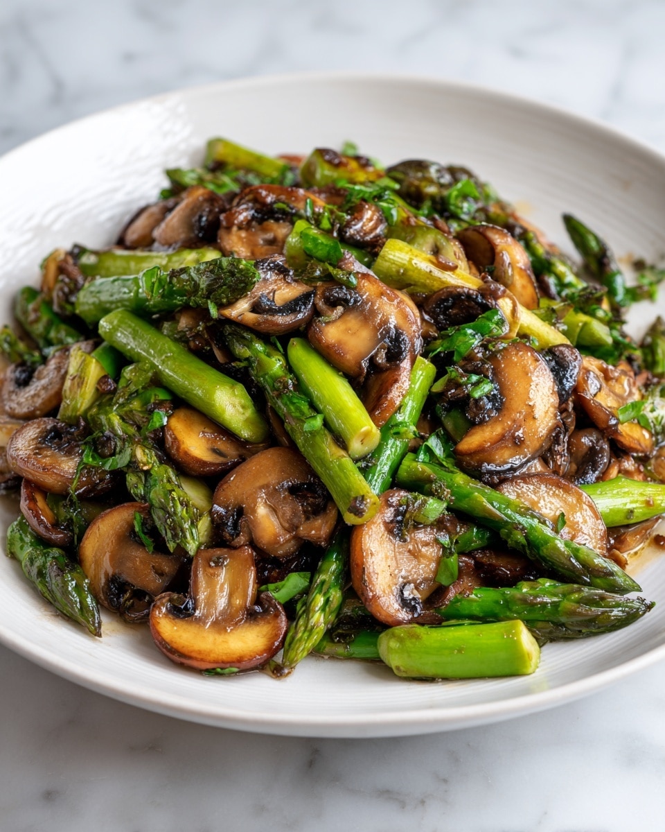 A white plate filled with a mix of cooked vegetables showing about three layers of ingredients. The bottom layer has thick slices of green zucchini with a soft texture and slight caramelized browning on edges. The middle layer shows sliced white mushrooms, browned and slightly juicy. The top layer includes small whole green chili peppers with a smooth shiny skin, some split open, adding texture and color contrast. The vegetables look sautéed and slightly oily, placed on a white marbled surface. Photo taken with an iphone --ar 4:5 --v 7