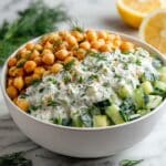 Tzatziki Chickpea Salad: Creamy Mediterranean Protein-Packed Bowl Recipe