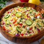Tangy Lemon Orzo Salad with Feta Recipe