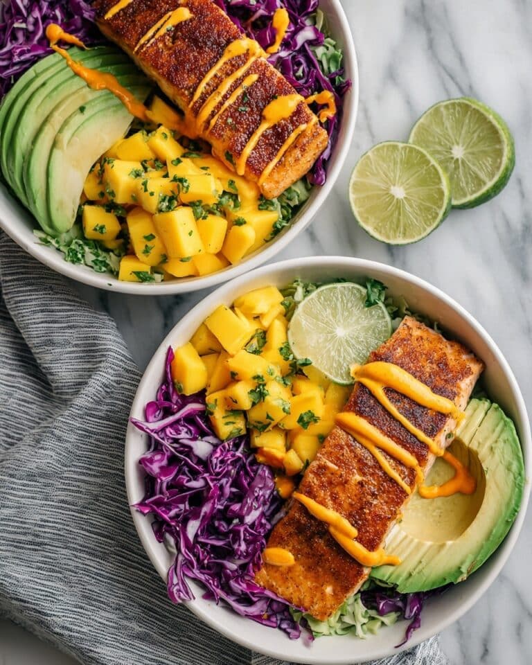 Fish Taco Bowls with Mango Salsa, Cilantro Slaw, and Chipotle Aioli Recipe