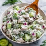 Feta Chicken Salad with Cucumbers Recipe