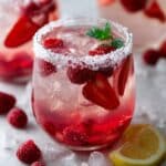 Giggle Juice: Summertime Sparkling Lemon Berry Cocktail Recipe