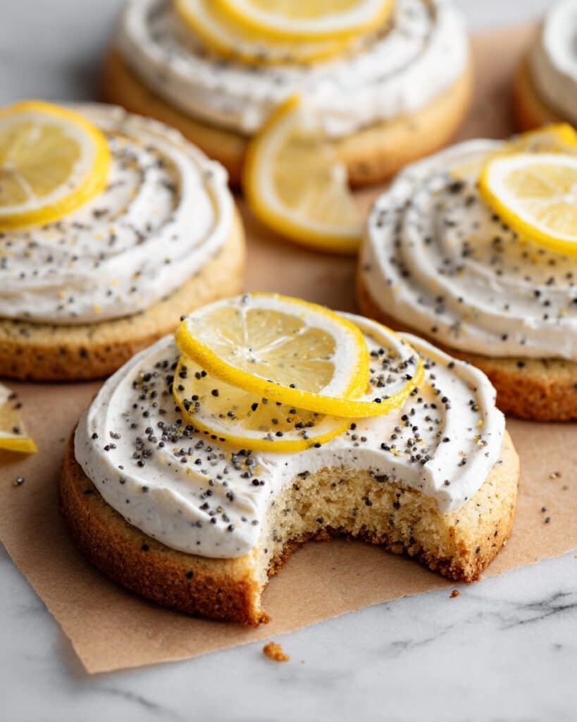 Lemon Poppy Seed Cheesecake Cookies with Cream Cheese Frosting Recipe
