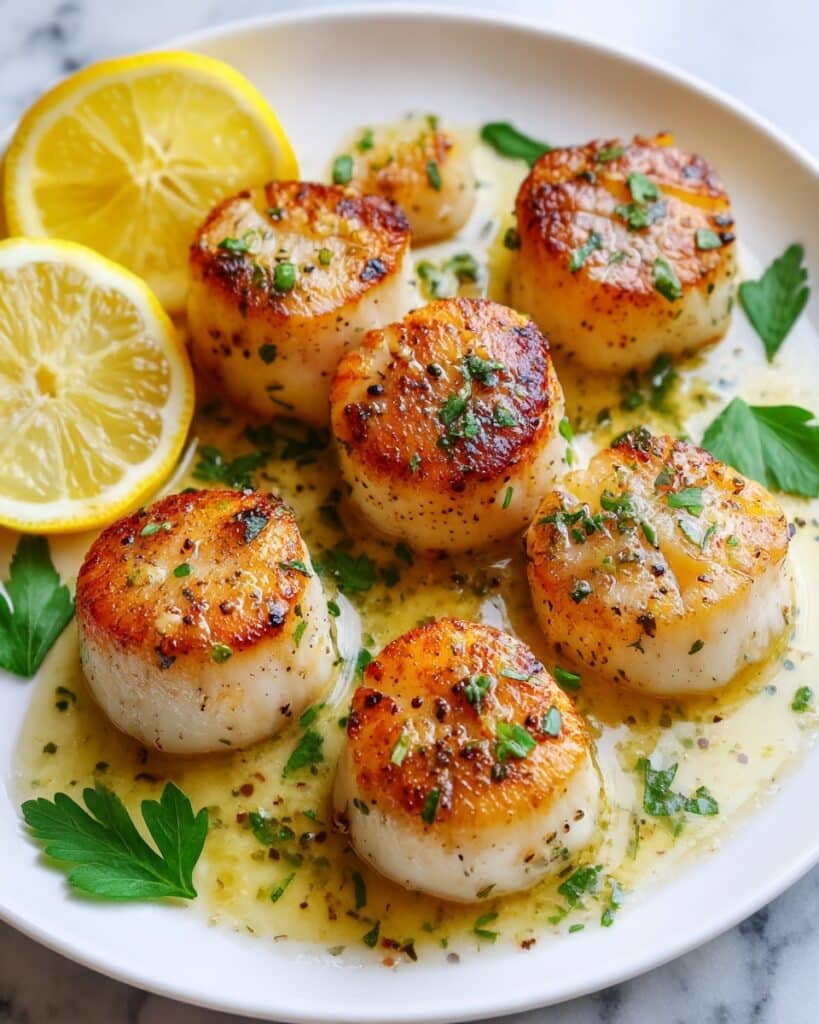 Pan Seared Scallops with Garlic Butter and Lemon Recipe