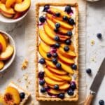 Peaches and Cream Puff Pastry Tart Recipe
