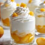 Peach Mousse with Fresh Peaches and Whipped Cream Recipe