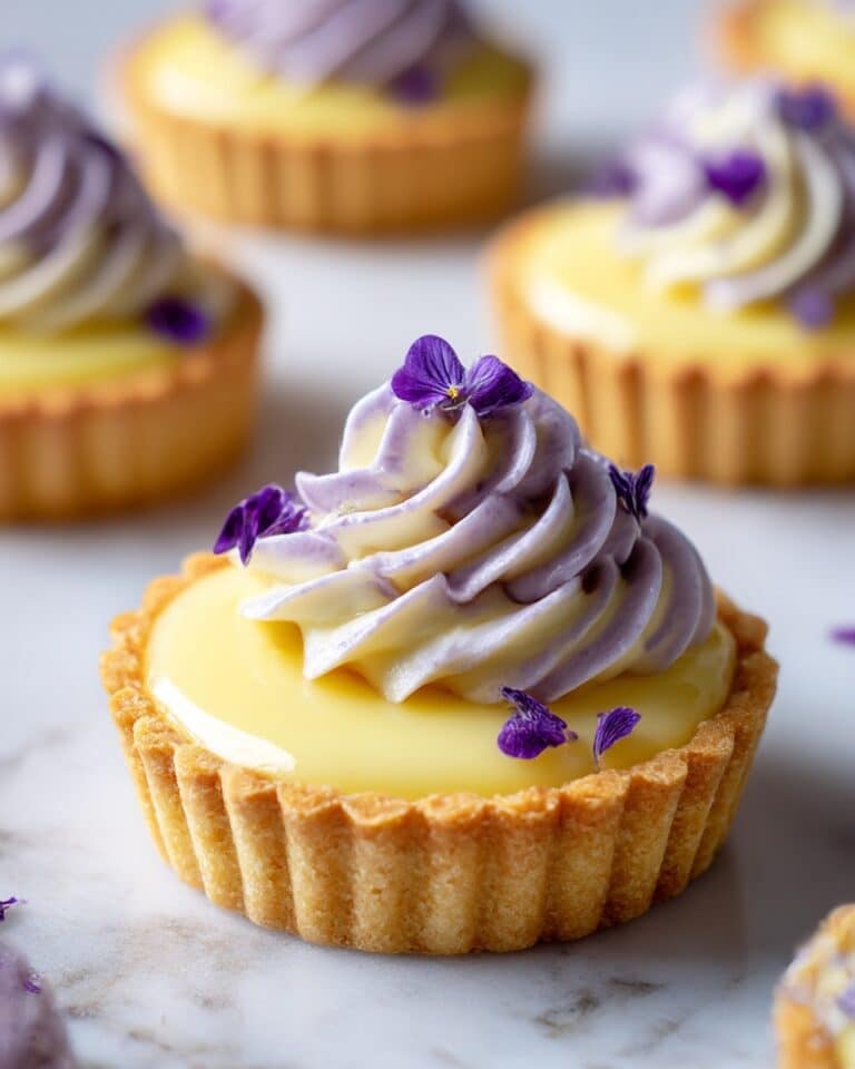 Mini Lemon Tart with Lilac Meringue Recipe
