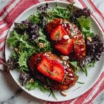 Strawberry Balsamic Chicken with Fresh Basil and Goat Cheese Recipe