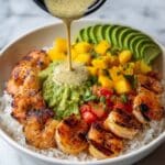 Shrimp and Avocado Bowls with Mango Salsa & Lime-Chili Sauce Recipe