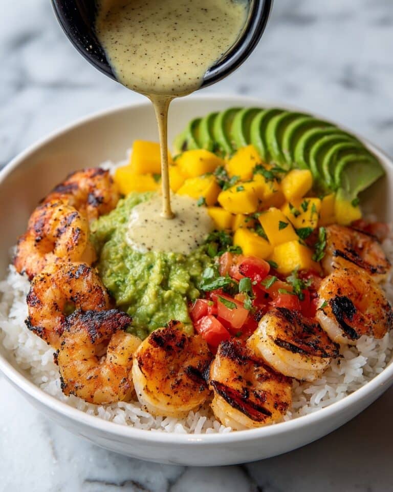 Shrimp and Avocado Bowls with Mango Salsa & Lime-Chili Sauce Recipe