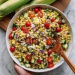 Fresh Corn & Cherry Tomato Salad with Feta and Cilantro Recipe