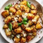 Baked Feta Potatoes with Roasted Garlic, Lemon, and Fresh Basil Recipe