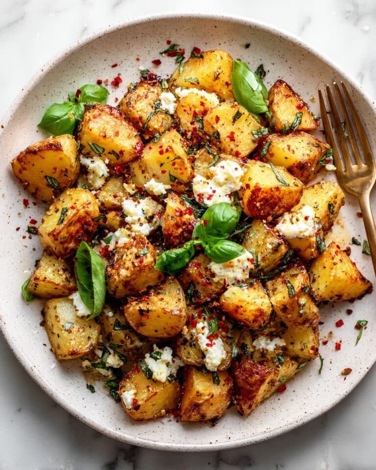 Baked Feta Potatoes with Roasted Garlic, Lemon, and Fresh Basil Recipe