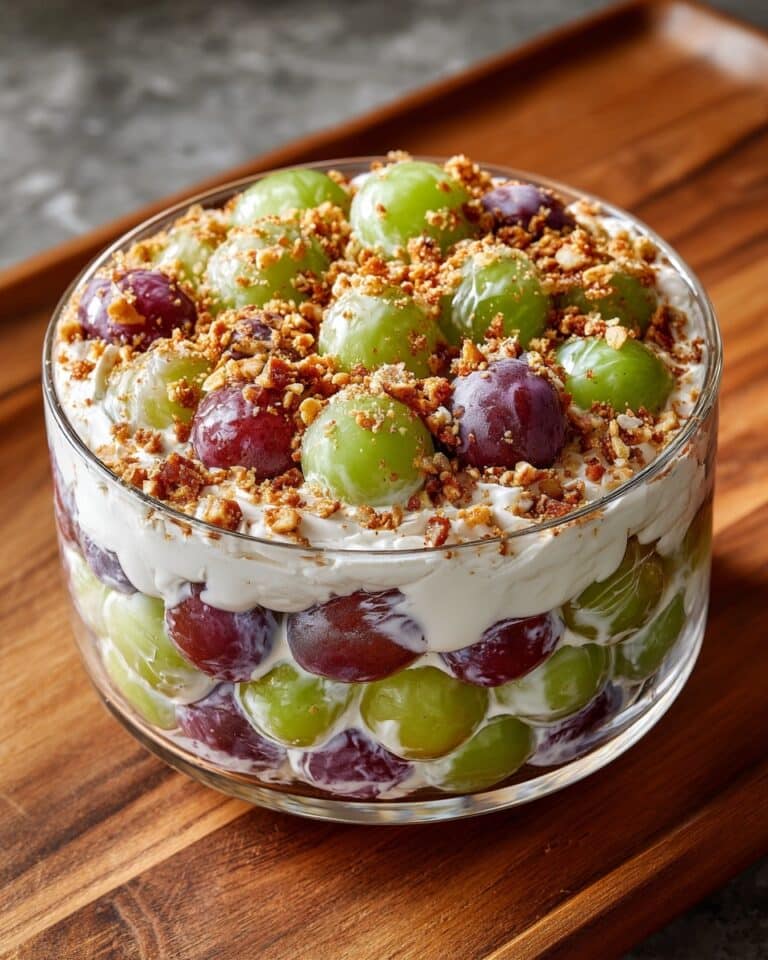 Creamy Grape Salad with Pecans Recipe