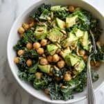 Lemony Avocado and Spinach Chickpea Salad Recipe