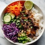 Chicken Satay Spring Roll Bowls Recipe