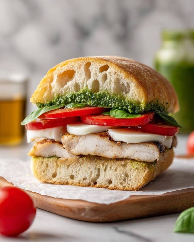 Chicken Pesto Caprese Sandwich Recipe