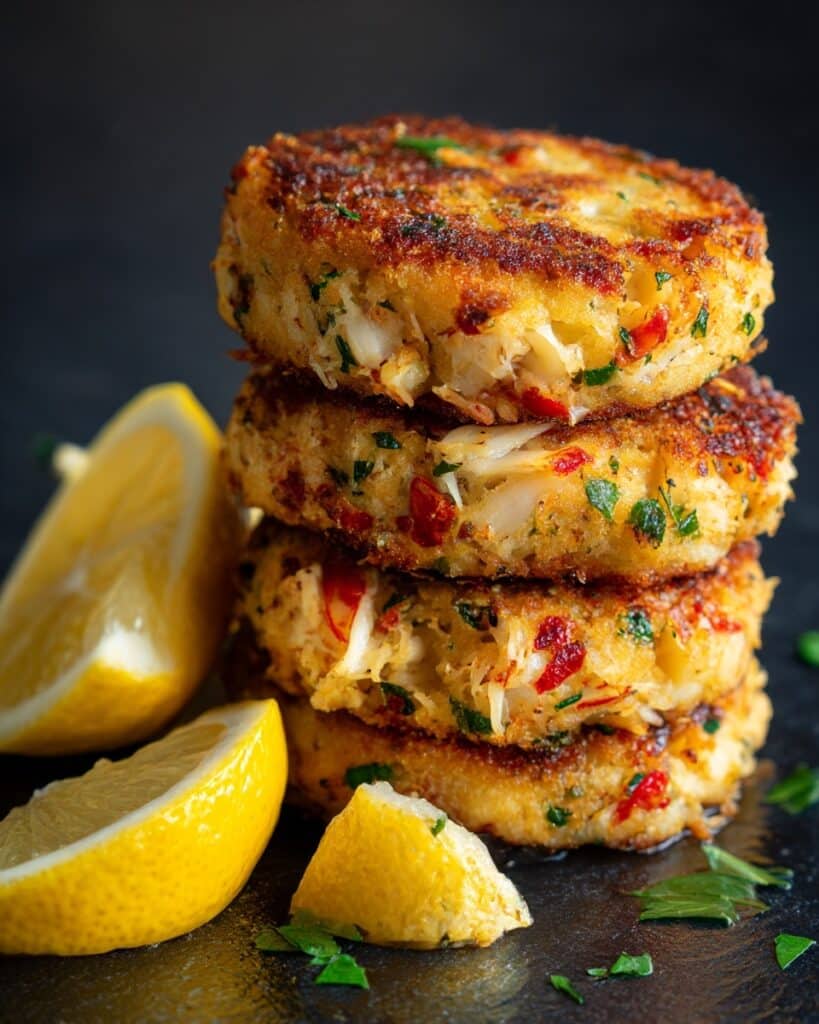 Homemade Crab Cakes with Lemon Aioli Dip Recipe