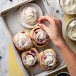 Lemon Blueberry Sweet Rolls with Lemon Cream Cheese Frosting Recipe