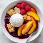 Easy Peach and Raspberry Cobbler Recipe