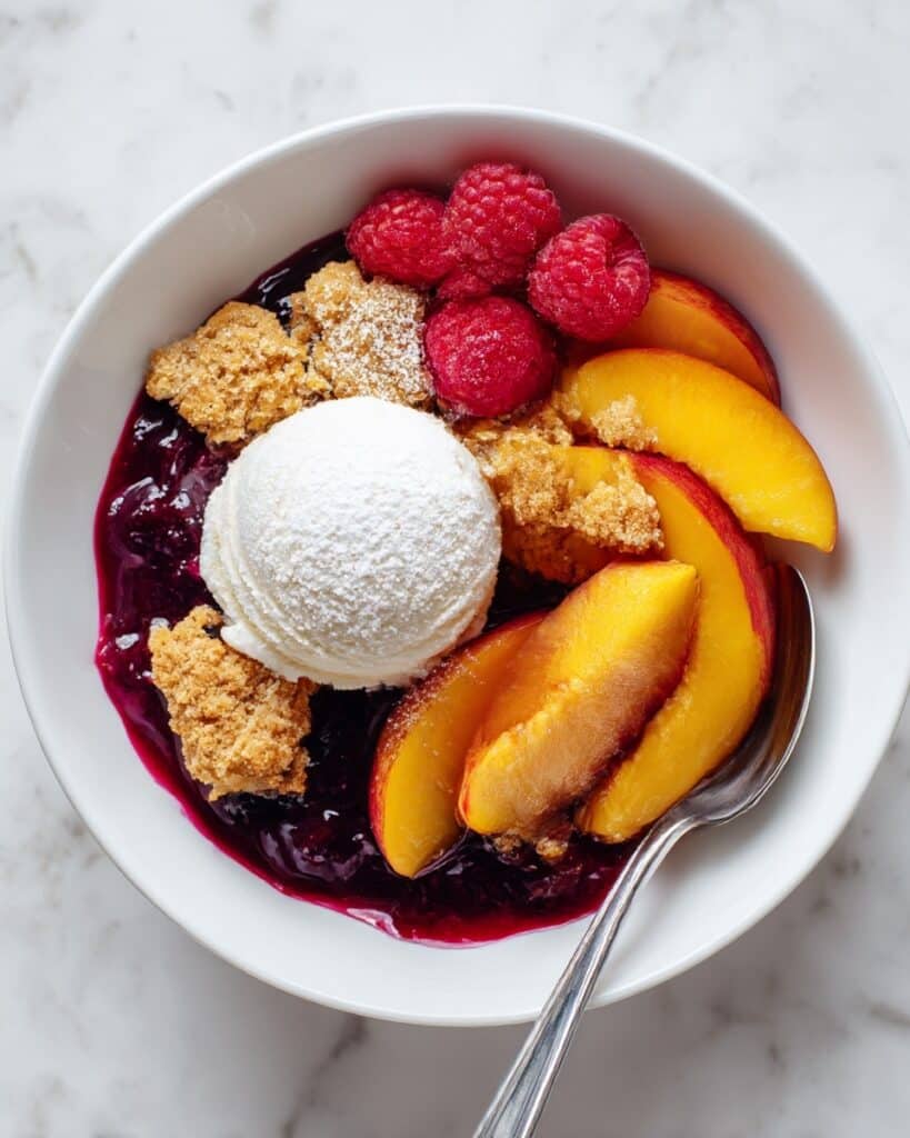 Easy Peach and Raspberry Cobbler Recipe