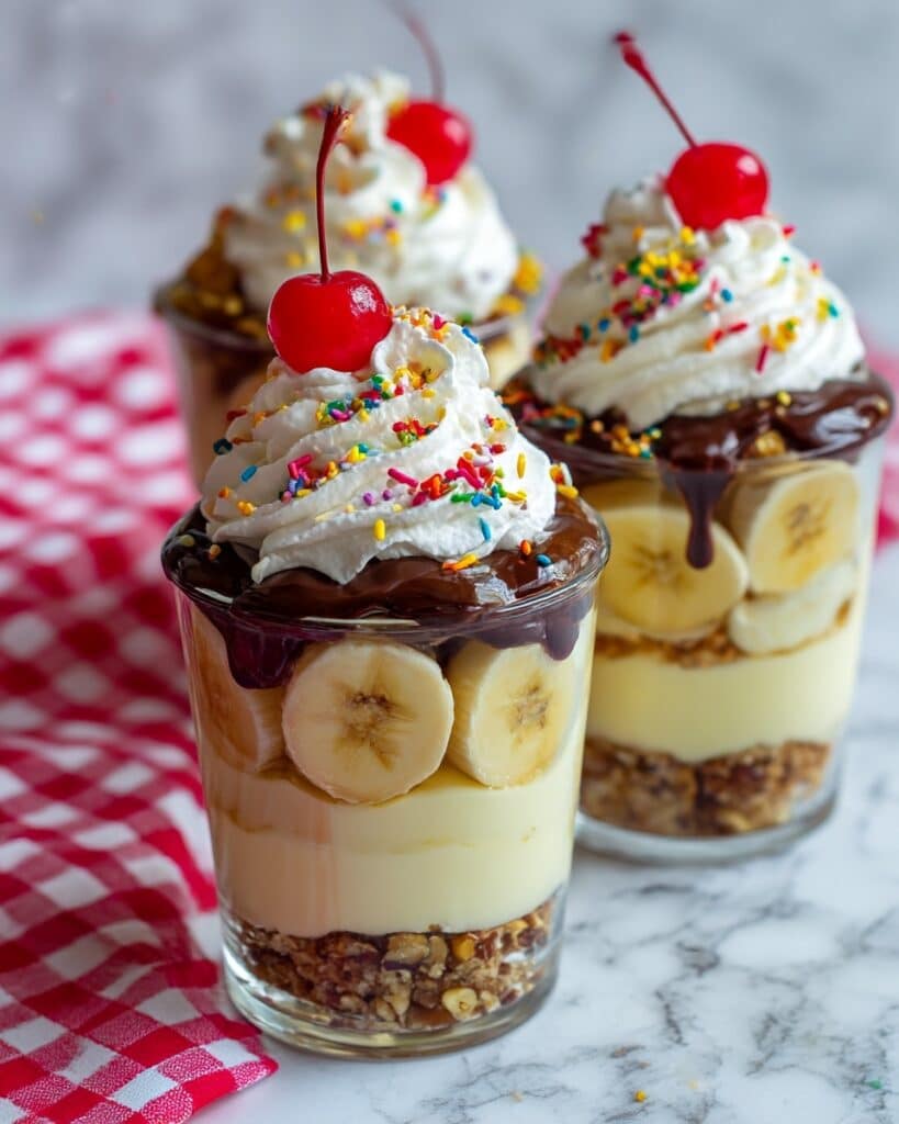 Banana Split Pudding Cups Recipe